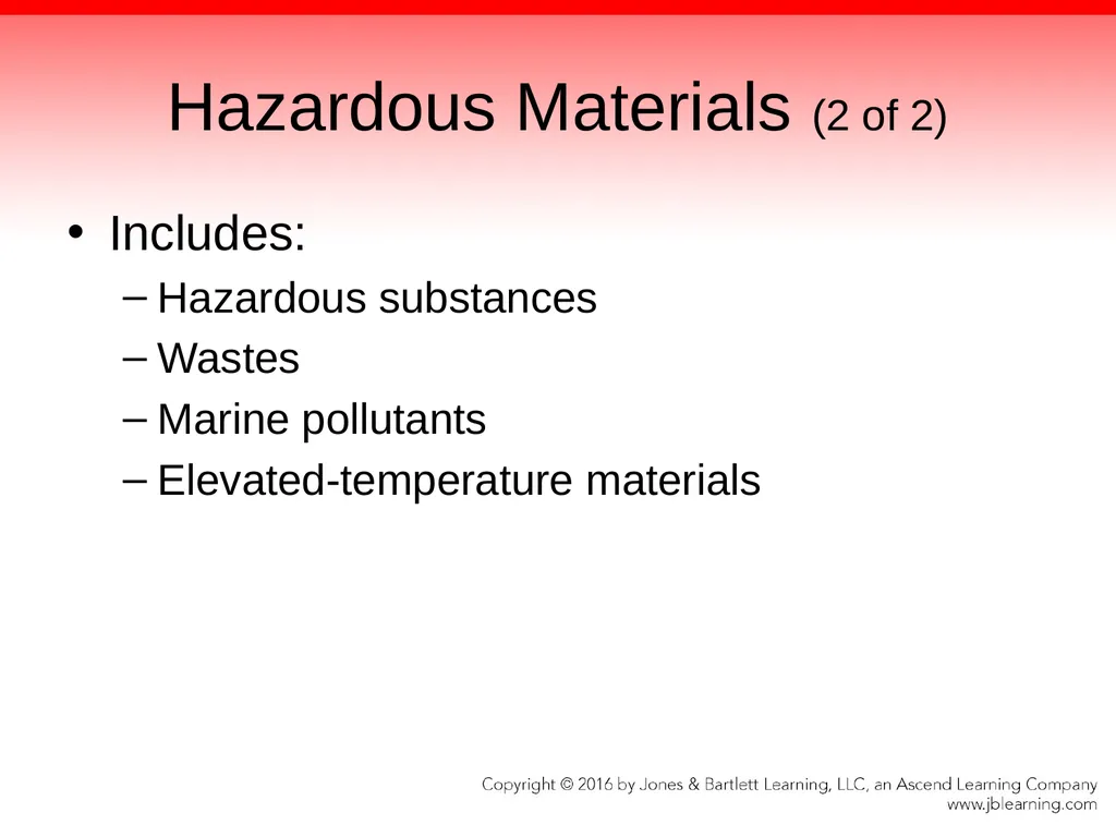 Chapter 1 Hazardous Materials: Overview - slide 14 of 62