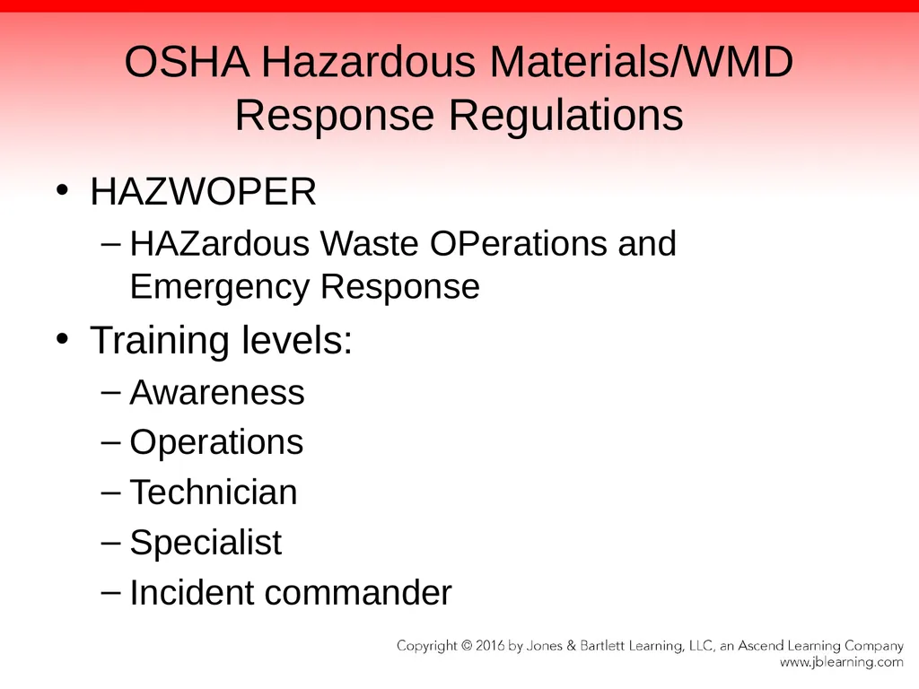 Chapter 1 Hazardous Materials: Overview - slide 22 of 62
