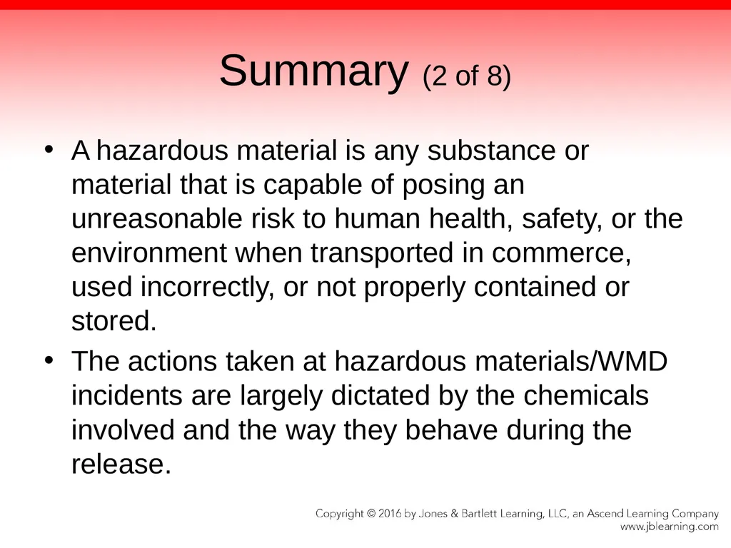 Chapter 1 Hazardous Materials: Overview - slide 56 of 62