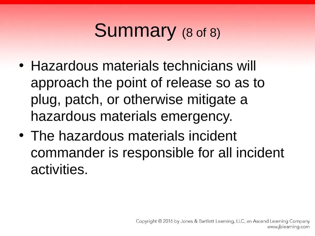Chapter 1 Hazardous Materials: Overview - slide 62 of 62