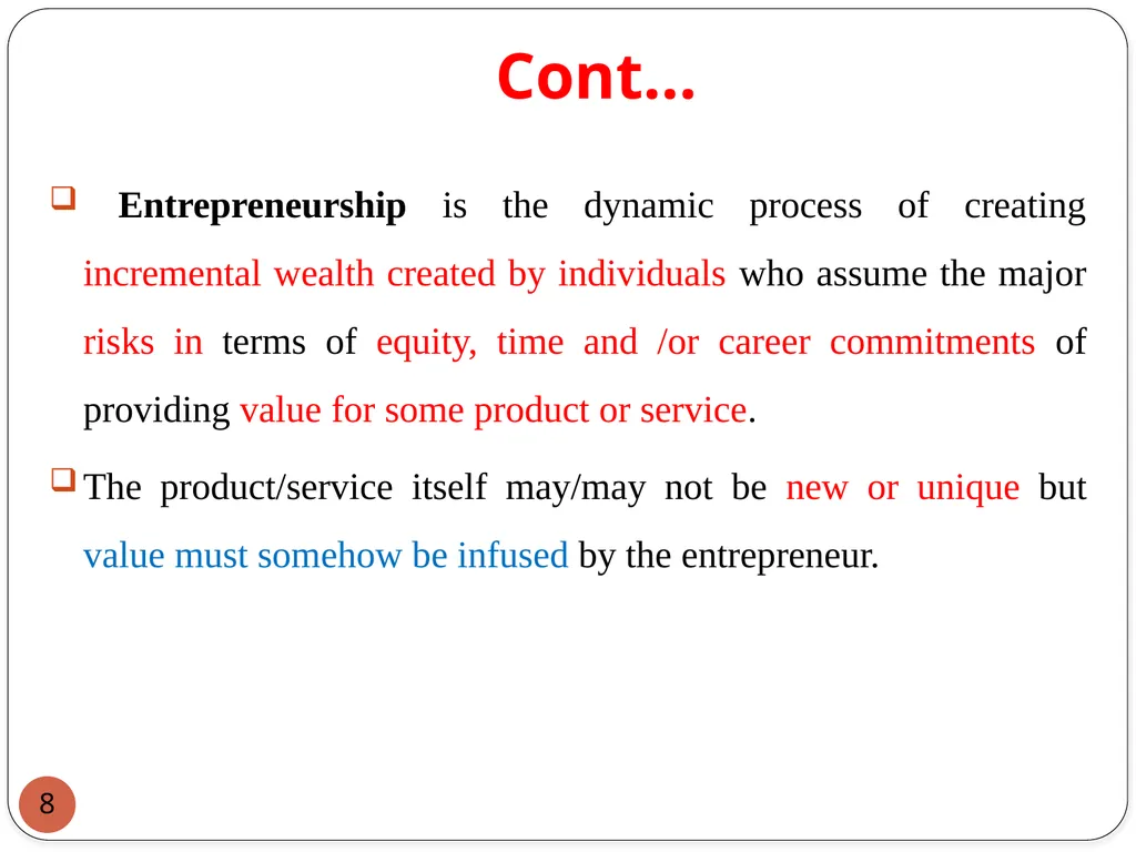 : Introduction to Entrepreneurship for engineers 1 - slide 8 of 43