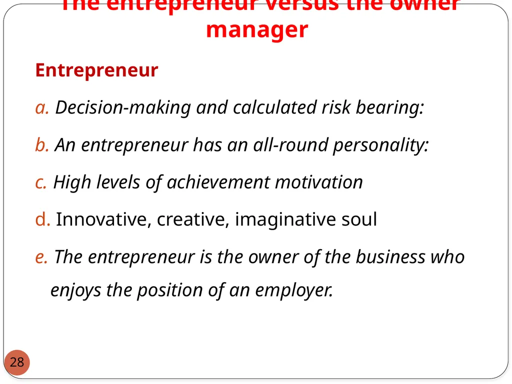 : Introduction to Entrepreneurship for engineers 1 - slide 28 of 43
