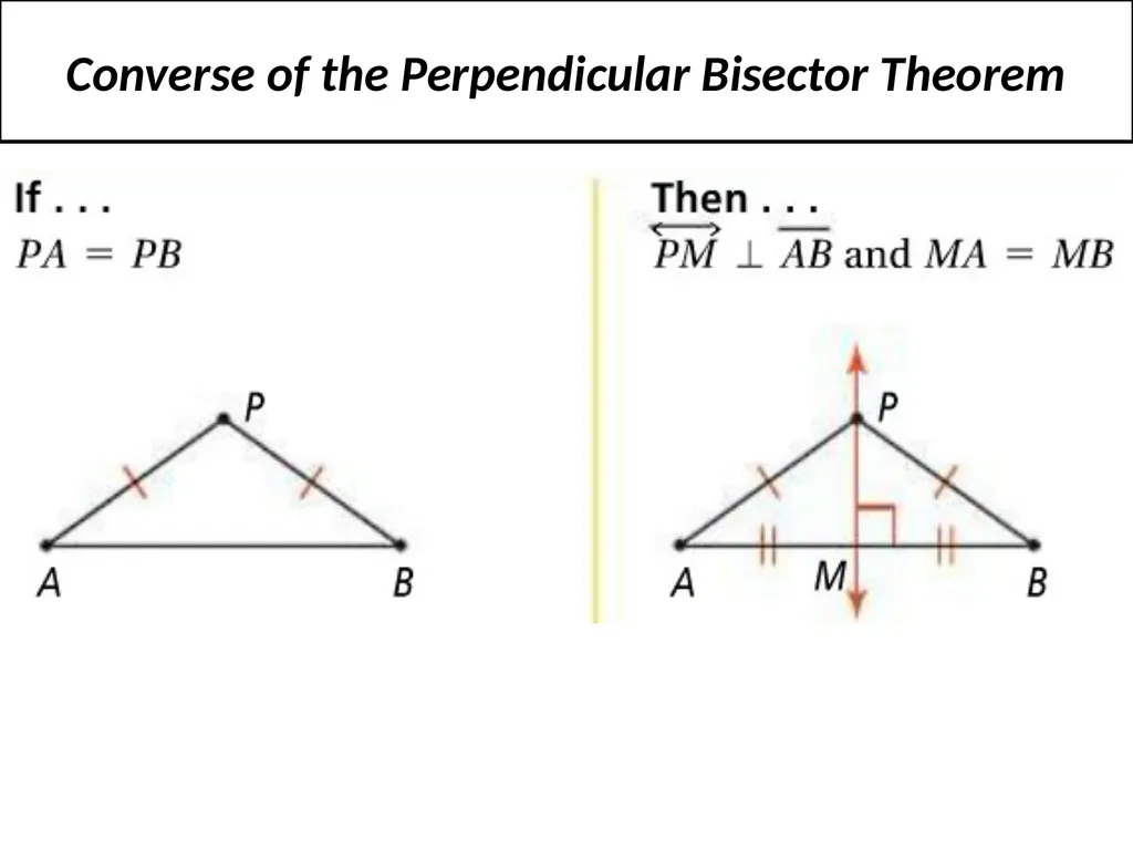 5-2 Perpendicular and Angle Bisectors A point is - slide 4 of 12