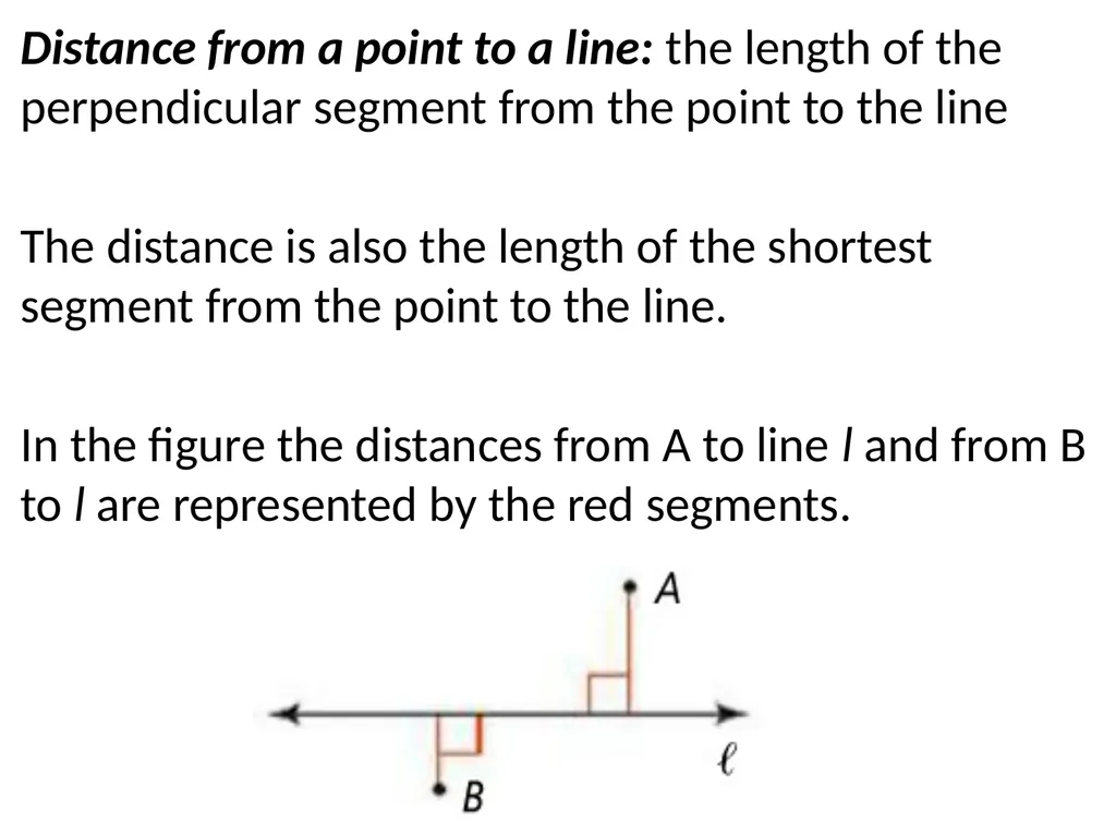 5-2 Perpendicular and Angle Bisectors A point is - slide 8 of 12