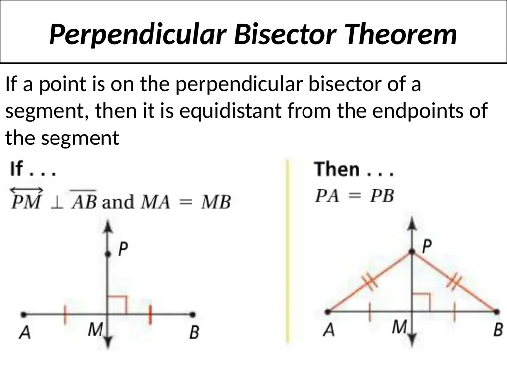 5-2 Perpendicular and Angle Bisectors A point is - slide 3 of 12