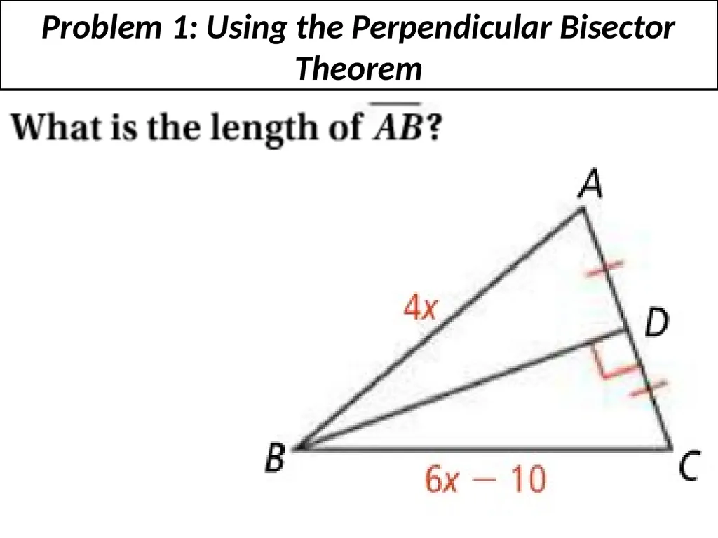 5-2 Perpendicular and Angle Bisectors A point is - slide 5 of 12