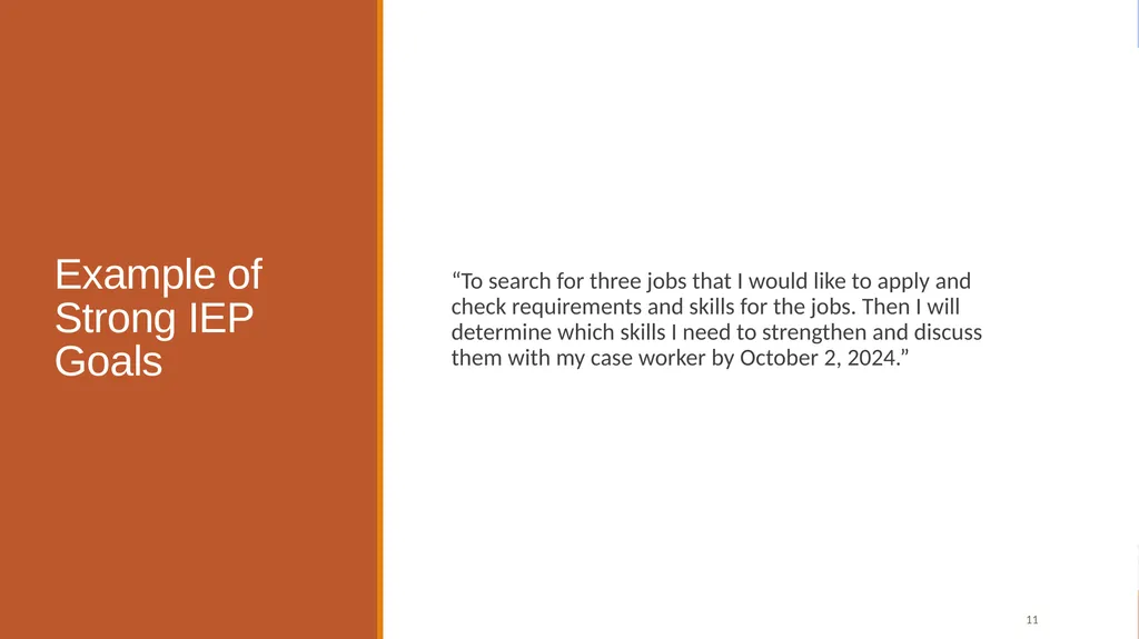 Individual Employment Plans and Case Management - slide 11 of 22
