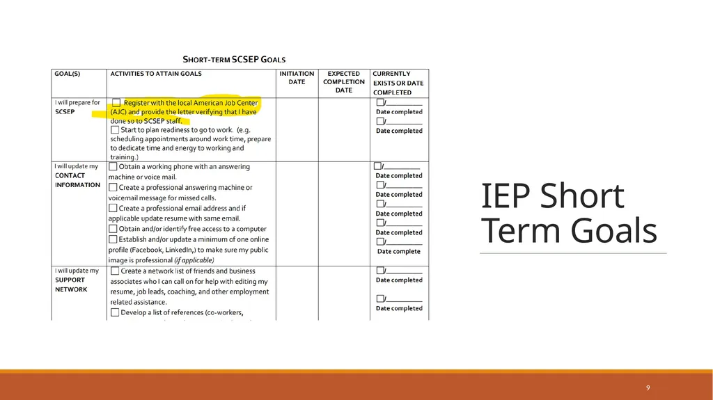 Individual Employment Plans and Case Management - slide 9 of 22