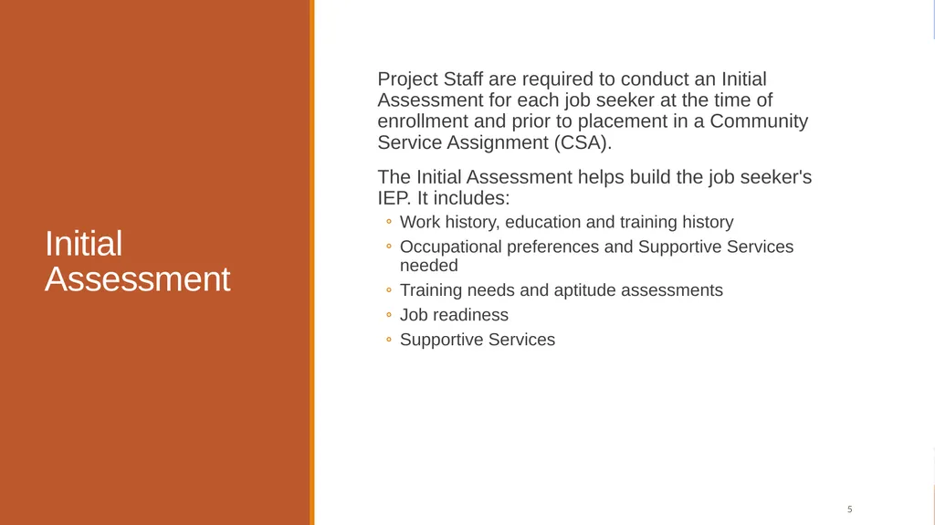 Individual Employment Plans and Case Management - slide 5 of 22