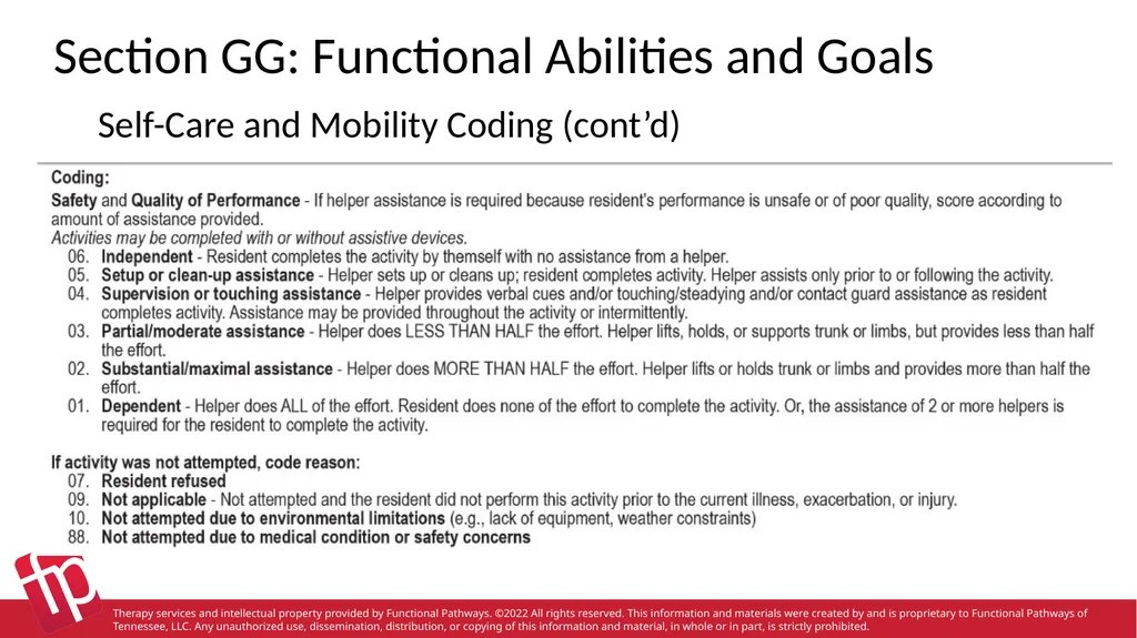 Functional Pathways MDS Section GG Therapy - slide 11 of 48