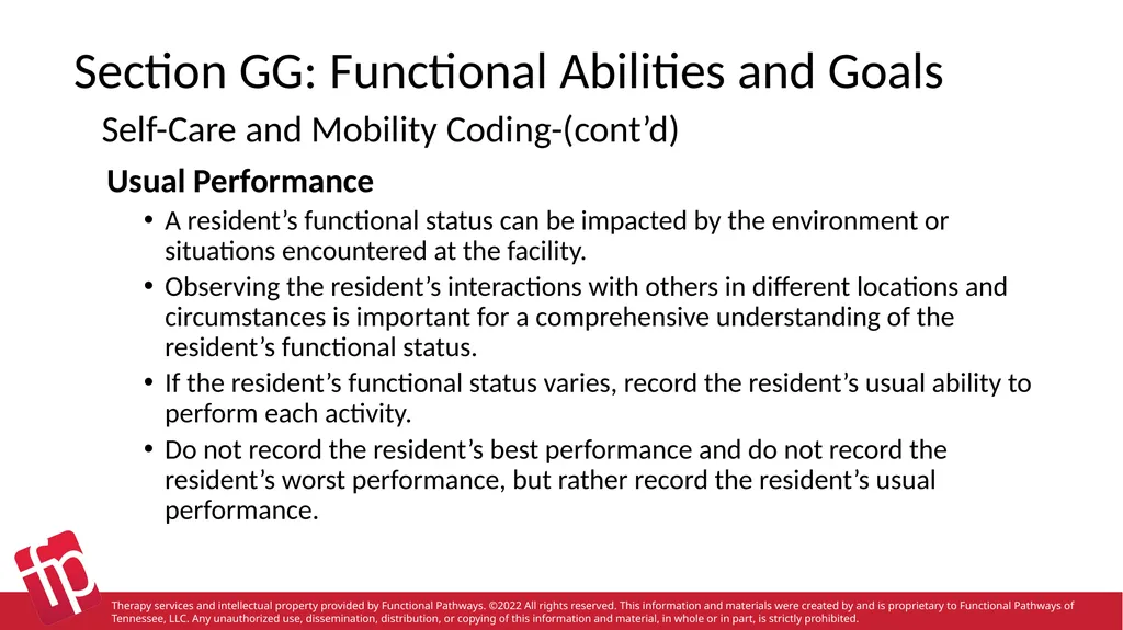 Functional Pathways MDS Section GG Therapy - slide 12 of 48