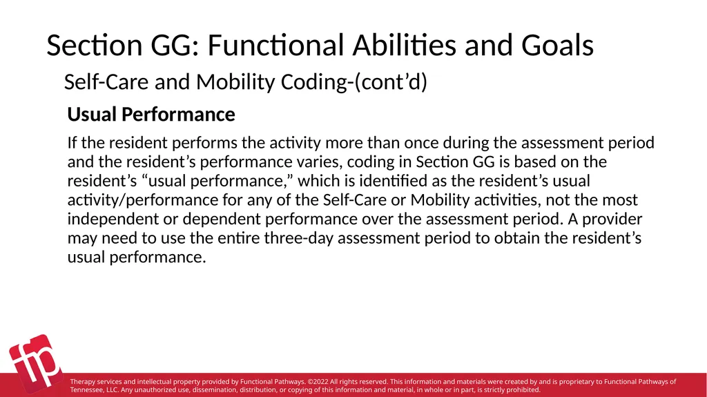 Functional Pathways MDS Section GG Therapy - slide 13 of 48