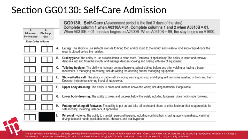 Functional Pathways MDS Section GG Therapy - slide 23 of 48