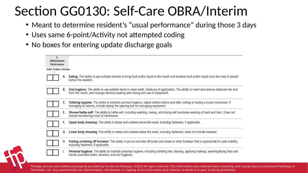Functional Pathways MDS Section GG Therapy - slide 27 of 48