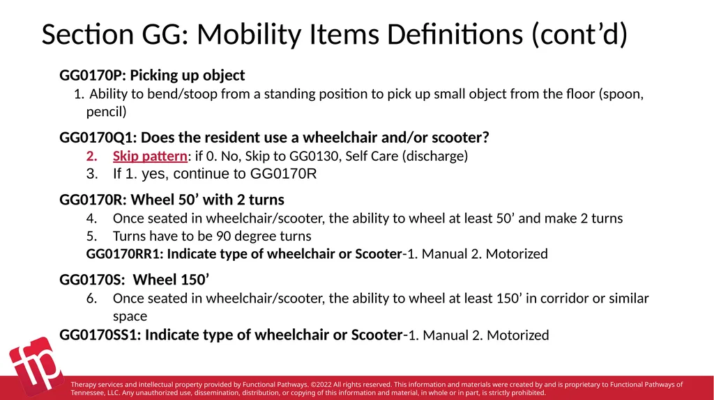 Functional Pathways MDS Section GG Therapy - slide 31 of 48