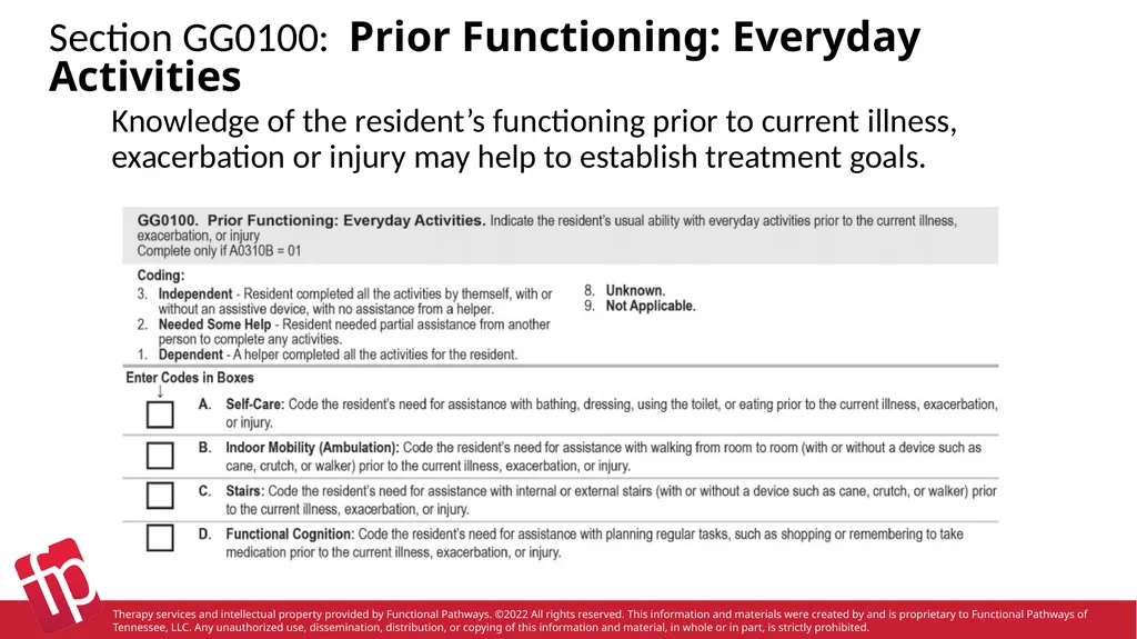 Functional Pathways MDS Section GG Therapy - slide 4 of 48