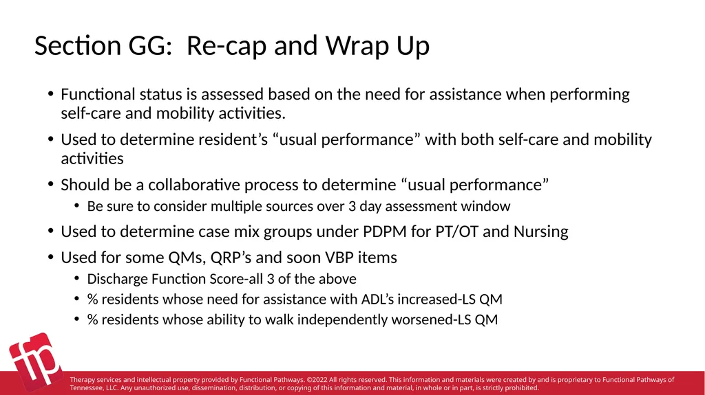 Functional Pathways MDS Section GG Therapy - slide 45 of 48