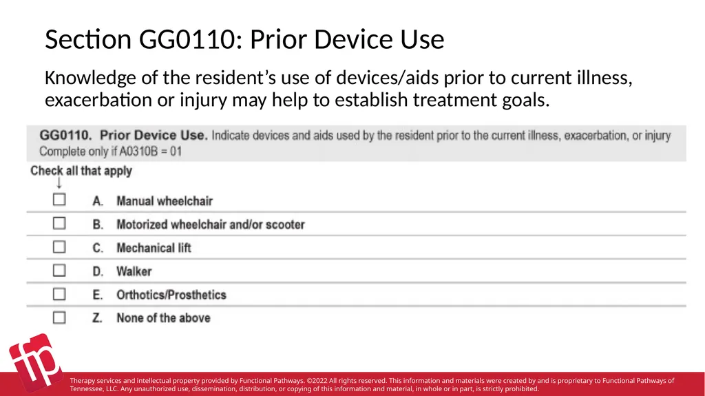 Functional Pathways MDS Section GG Therapy - slide 5 of 48