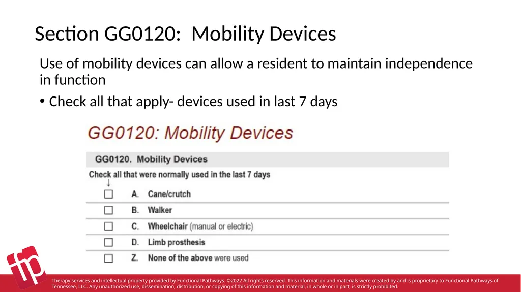 Functional Pathways MDS Section GG Therapy - slide 8 of 48