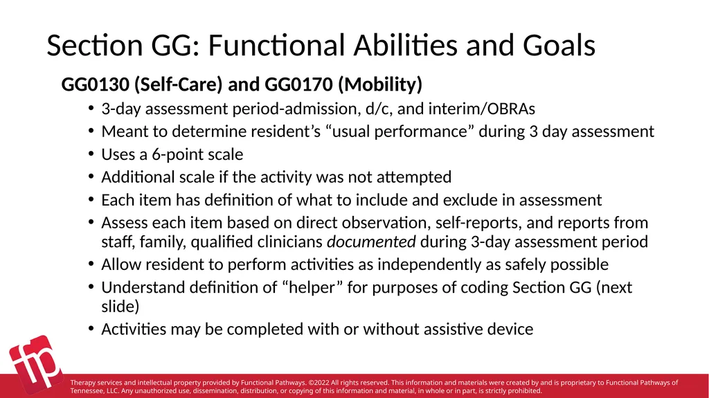 Functional Pathways MDS Section GG Therapy - slide 9 of 48