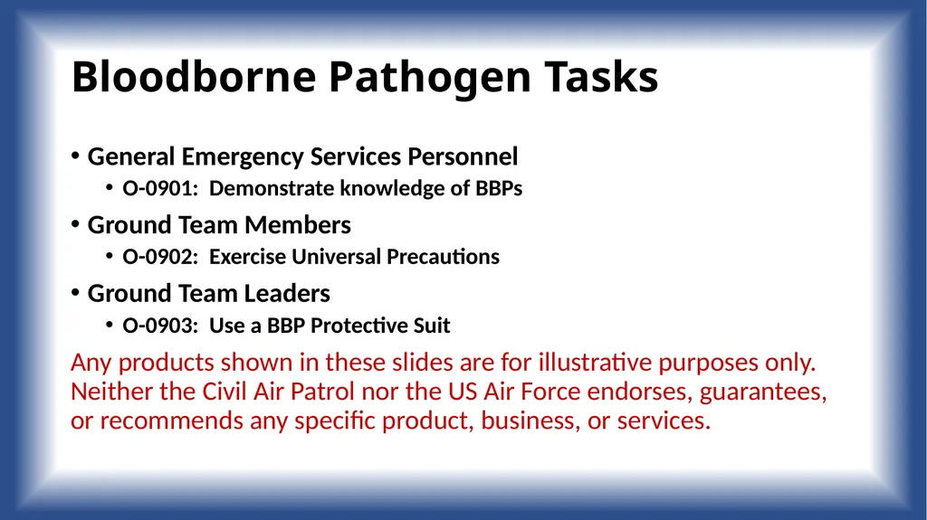 Bloodborne Pathogens Training for Ground Team - slide 28 of 29