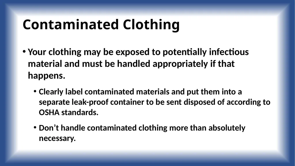 Bloodborne Pathogens Training for Ground Team - slide 20 of 29