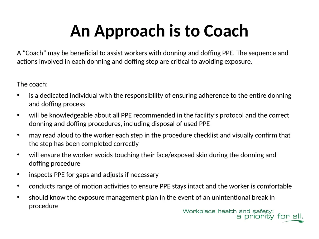 Donning & Doffing Personal Protective Equipment - slide 20 of 25