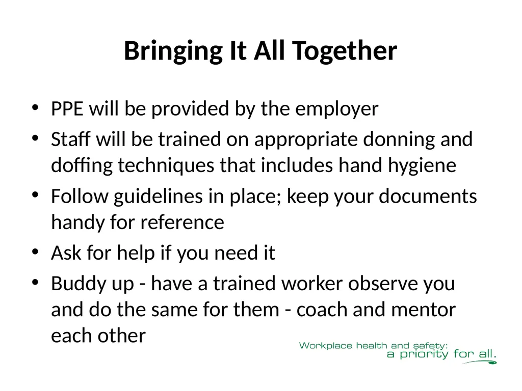 Donning & Doffing Personal Protective Equipment - slide 24 of 25