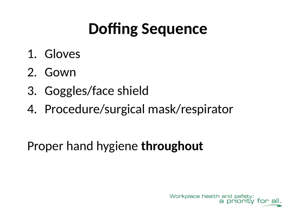 Donning & Doffing Personal Protective Equipment - slide 19 of 25