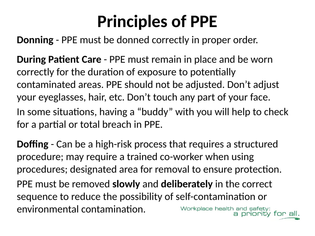 Donning & Doffing Personal Protective Equipment - slide 13 of 25