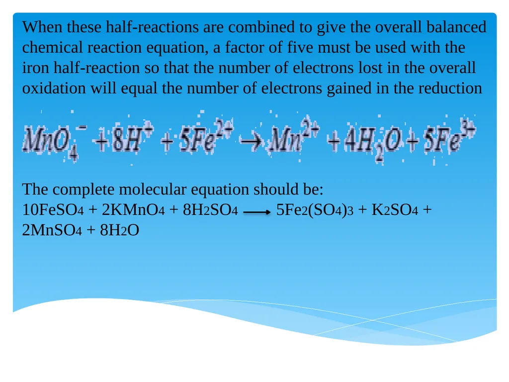 Oxidation-Reduction Titrations Redox Titration - slide 4 of 9