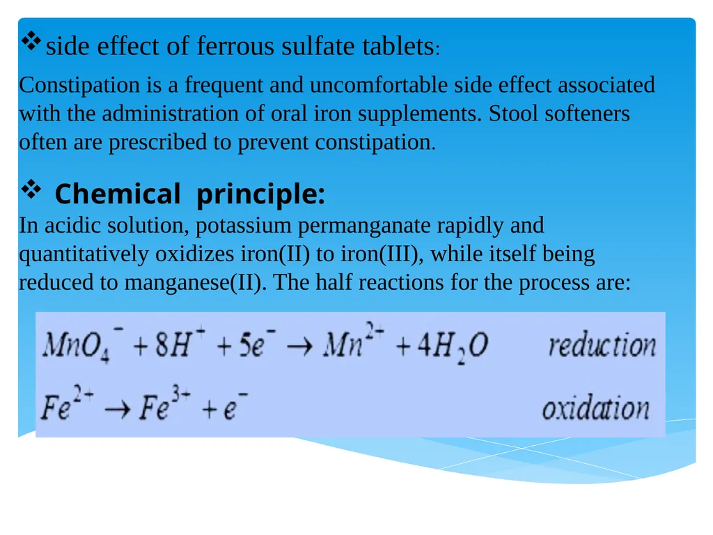 Oxidation-Reduction Titrations Redox Titration - slide 3 of 9