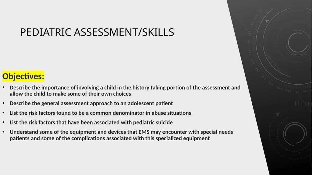 Pediatric assessment/skills Aurora first quarter - slide 4 of 43