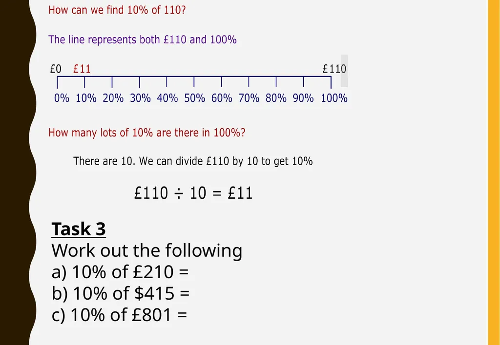 Percentages of amounts Functional Mathematics - slide 6 of 11