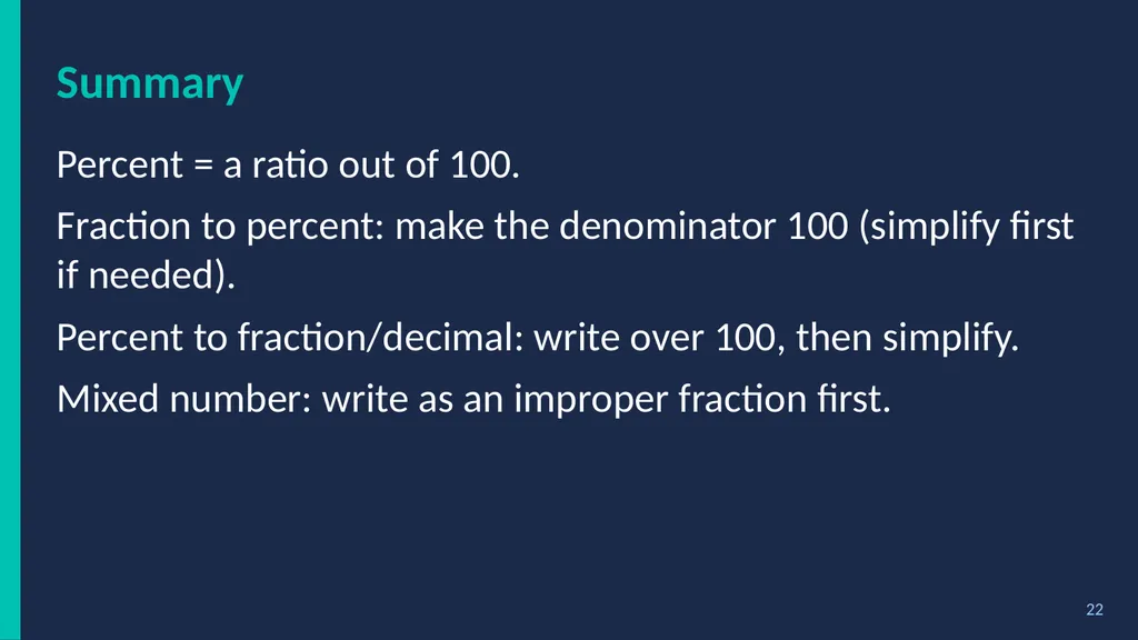 % Percent Power! Fractions, Decimals & Percents - slide 22 of 23
