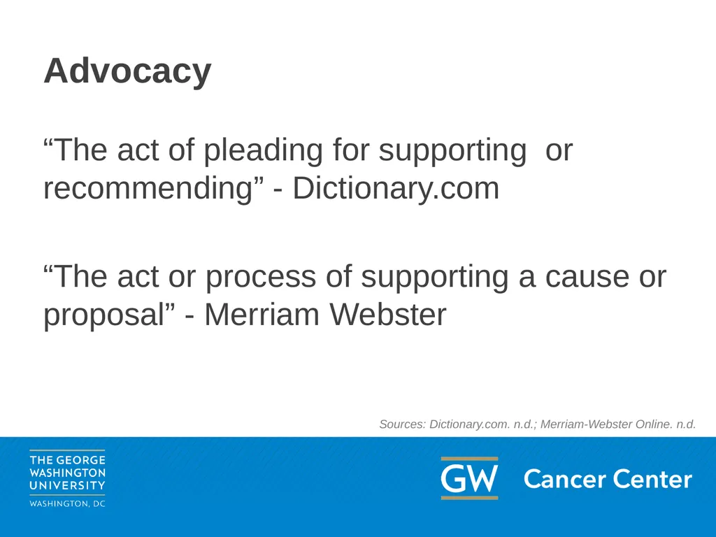 Lesson 2: Patient Advocacy Module 5: Enhancing - slide 6 of 37