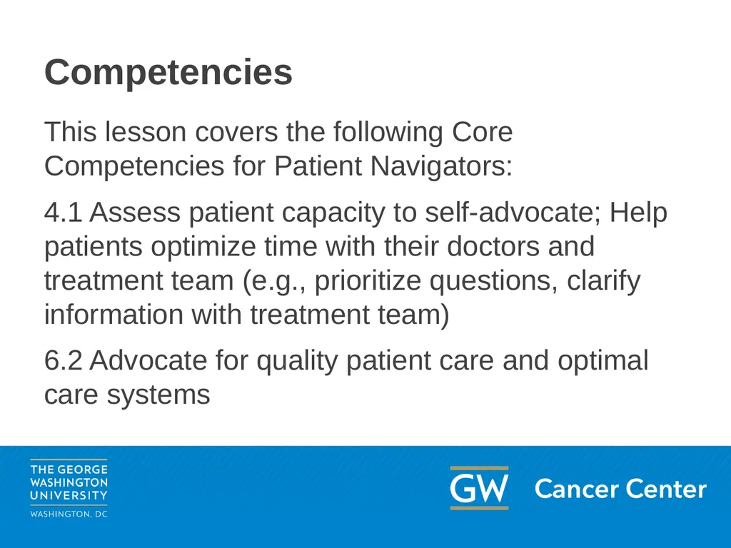 Lesson 2: Patient Advocacy Module 5: Enhancing - slide 3 of 37