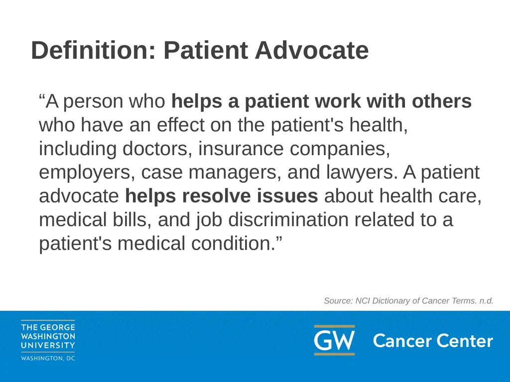 Lesson 2: Patient Advocacy Module 5: Enhancing - slide 7 of 37