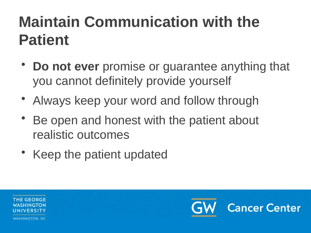 Lesson 2: Patient Advocacy Module 5: Enhancing - slide 33 of 37