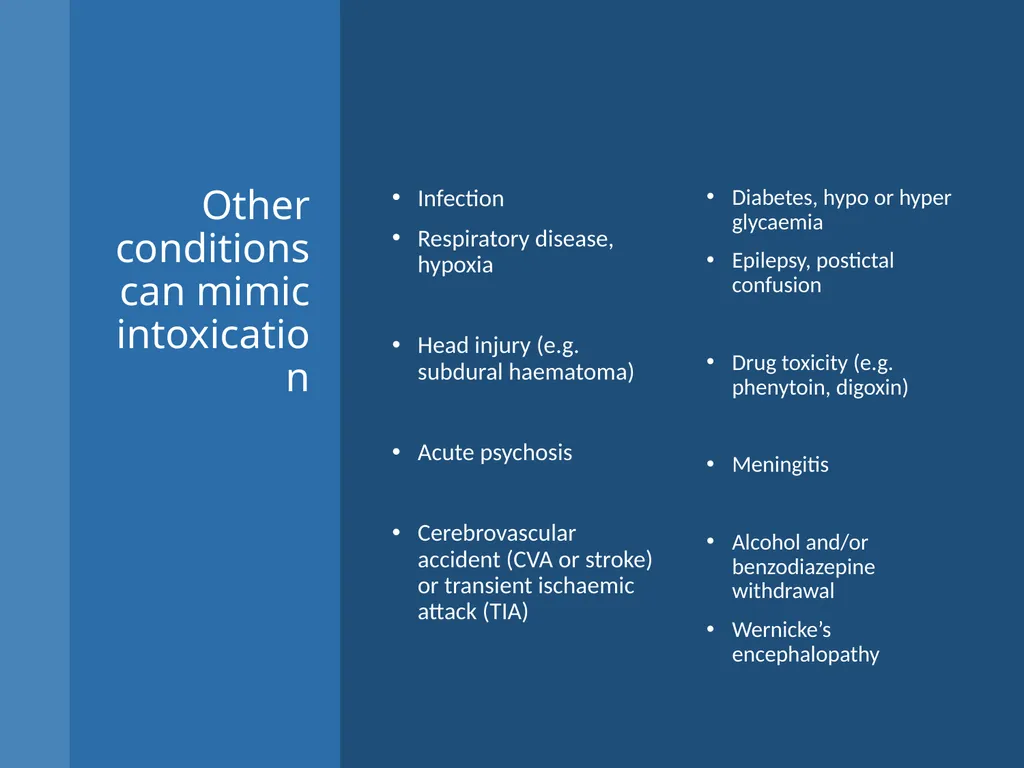 Managing Intoxication and Overdose Nursing and - slide 5 of 26