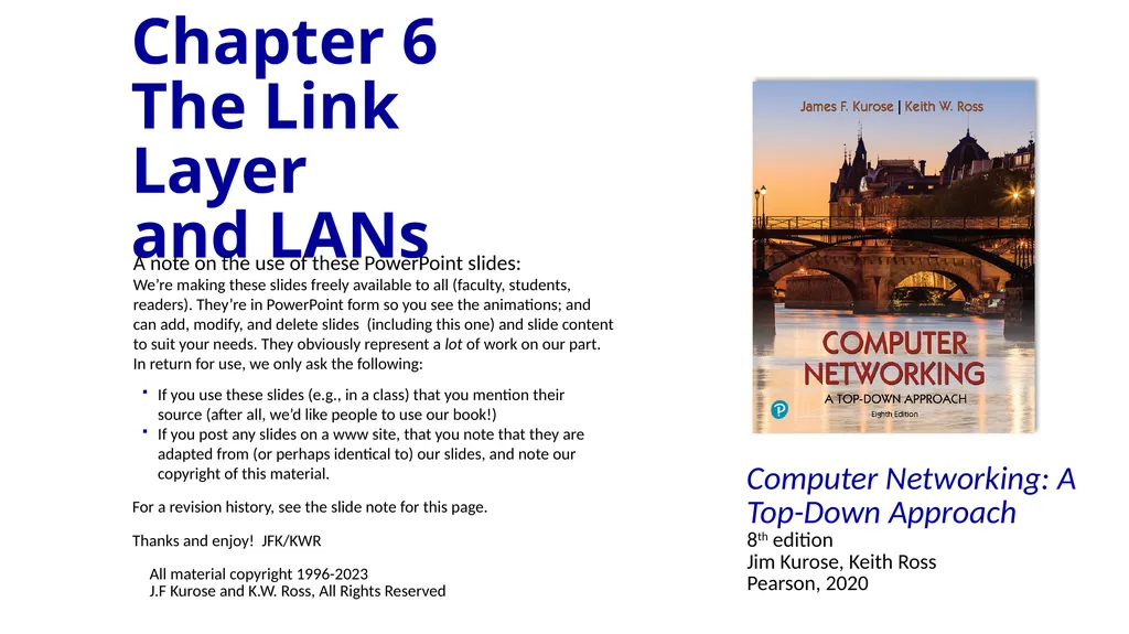 Computer Networking: A Top-Down Approach 8th - slide 1 of 107