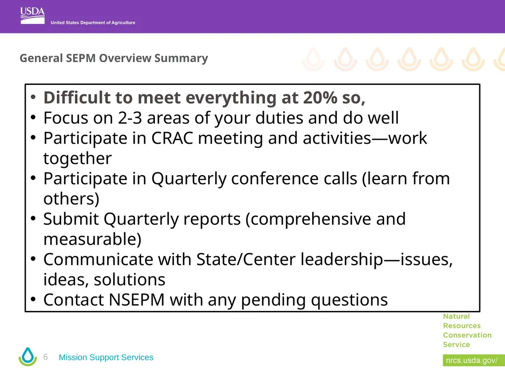 Special Emphasis Program Manager (SEPM) Training - slide 6 of 48