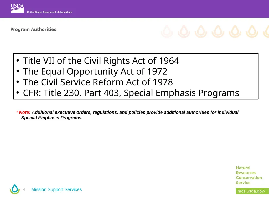 Special Emphasis Program Manager (SEPM) Training - slide 4 of 48