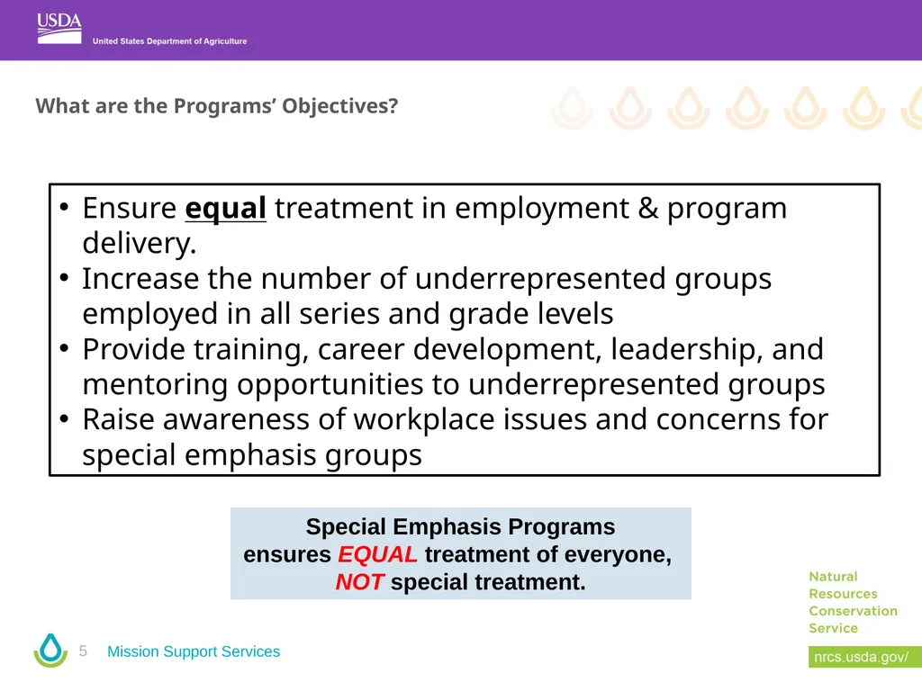 Special Emphasis Program Manager (SEPM) Training - slide 5 of 48