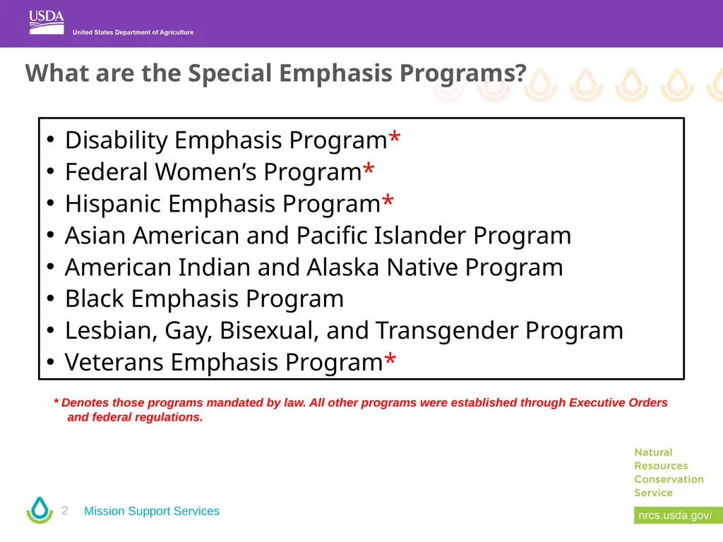 Special Emphasis Program Manager (SEPM) Training - slide 2 of 48
