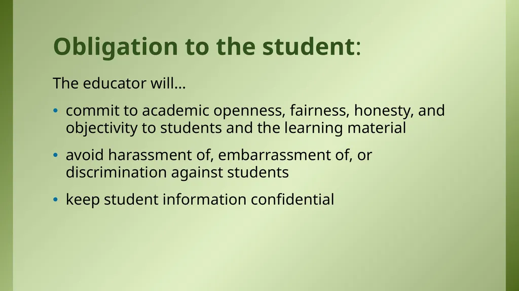 The Florida Code of Ethics and Principles of - slide 7 of 37