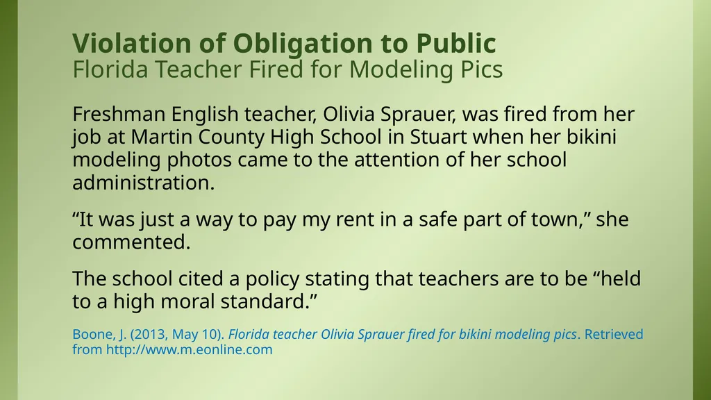 The Florida Code of Ethics and Principles of - slide 10 of 37