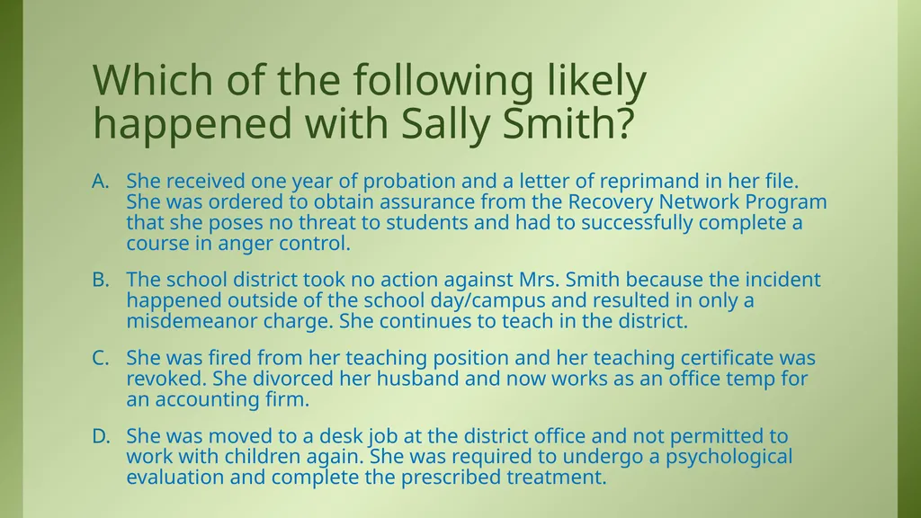 The Florida Code of Ethics and Principles of - slide 35 of 37