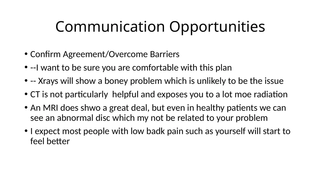 Common Back Pain Issues Presented by Brian Walker, - slide 46 of 47