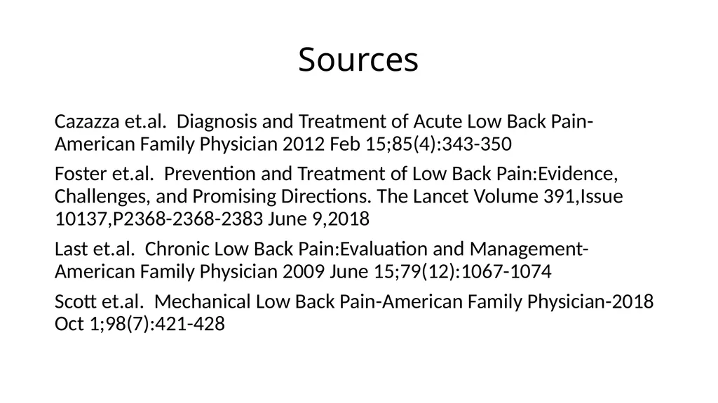 Common Back Pain Issues Presented by Brian Walker, - slide 47 of 47